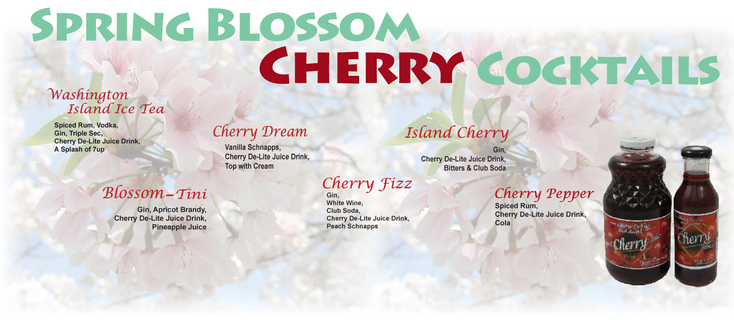 Spring Blossom Cherry Cocktails Door County Tart Cherries